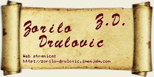 Zorilo Drulović vizit kartica